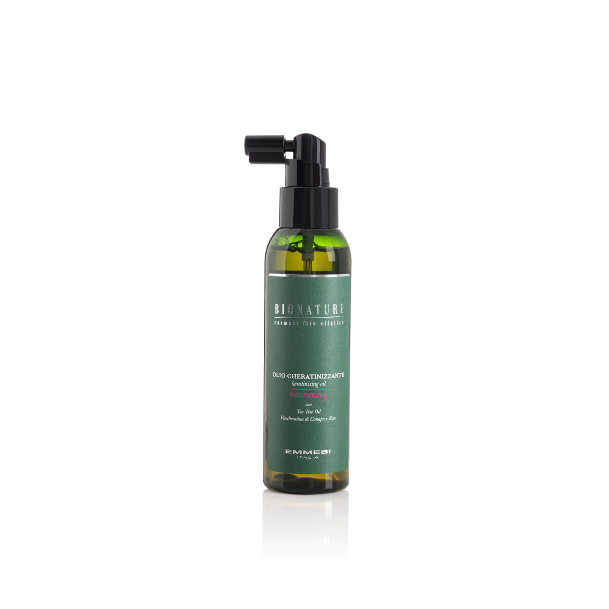Bionature olio cheratinizzante Tea Tree arancio canapa riso VEGAN 125ml
